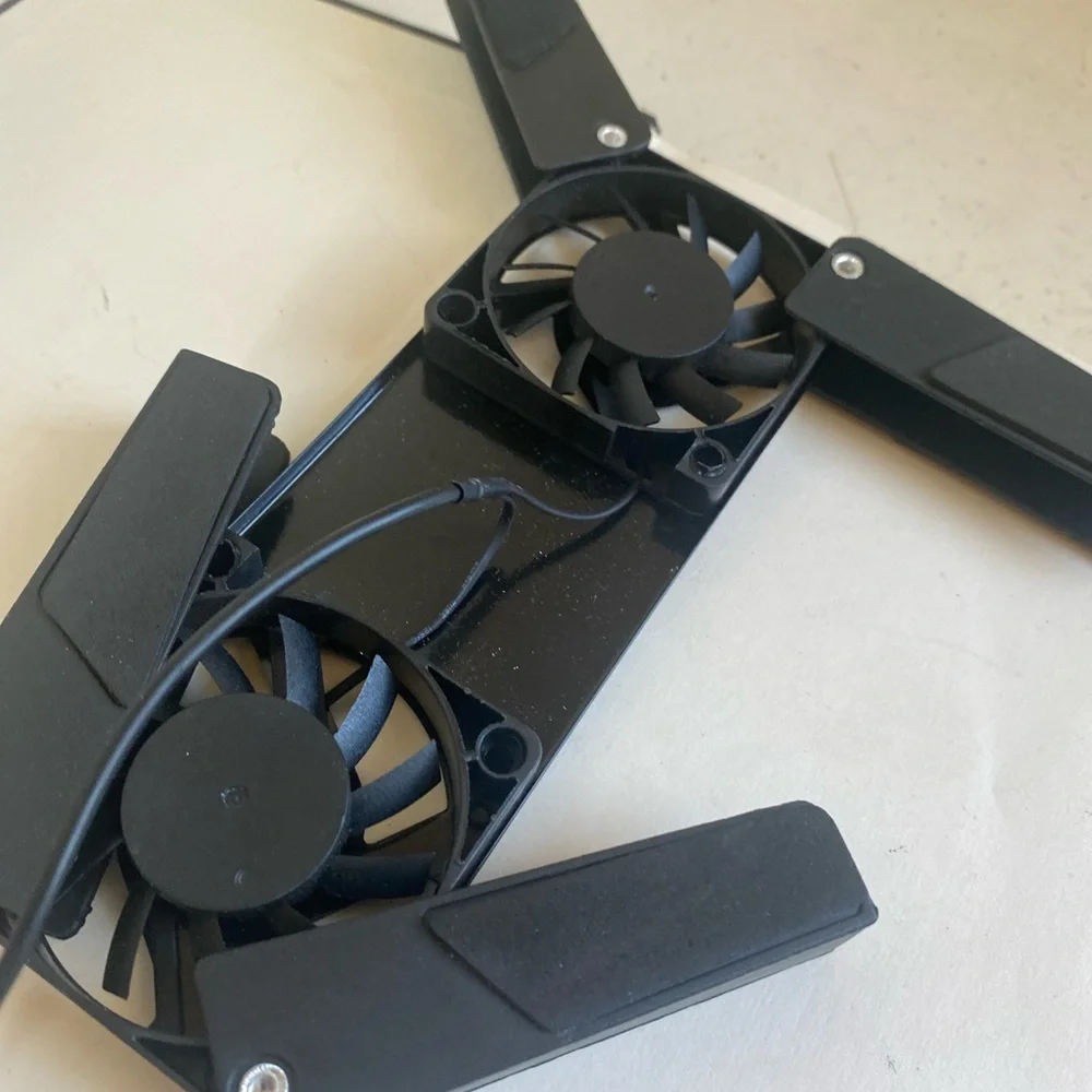 USB Foldable Folding Cool Cooler Cooling Fan Pad w/ 2 Fan for Laptop Notebook Sv